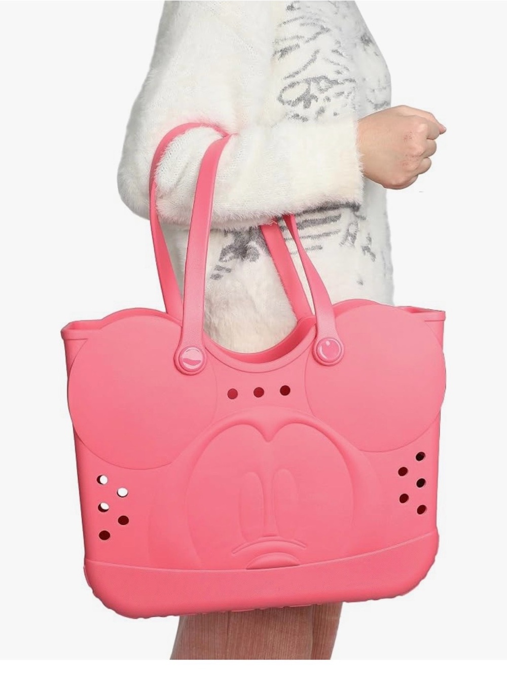 Pink Bioworld Mickey Large Women's Silicone Tote Bag